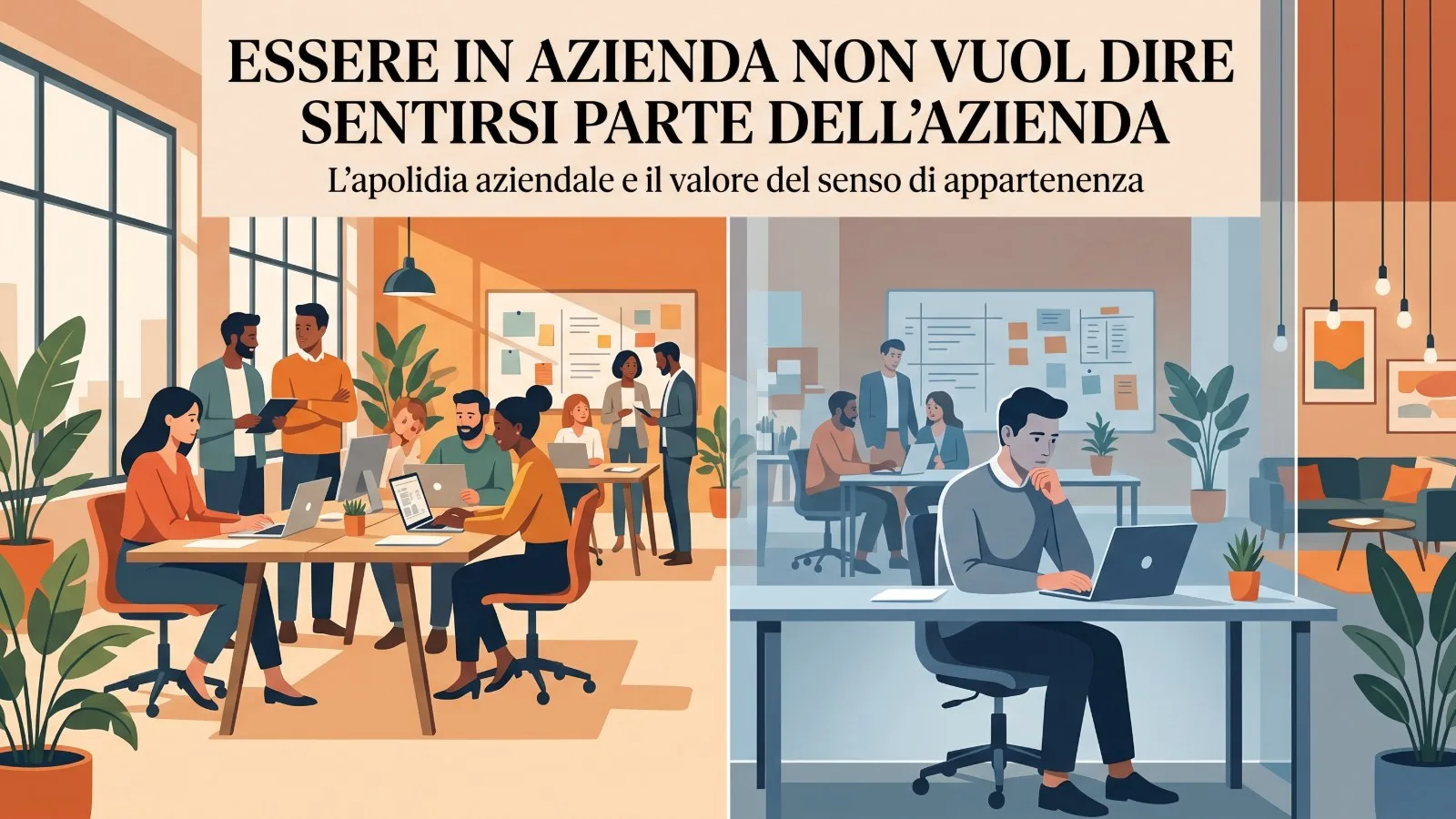 Essere in azienda non vuol dire sentirsi parte dell'azzienda