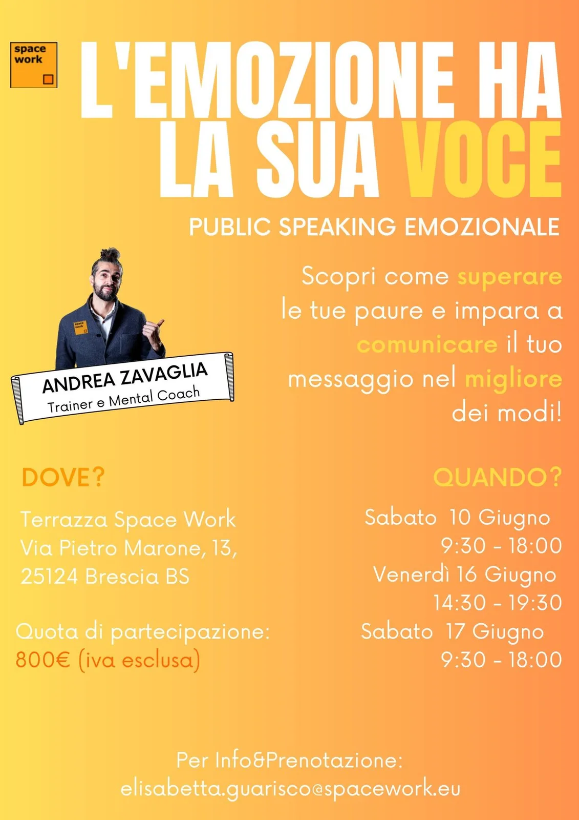 Public Speaking emozionale: L’EMOZIONE HA LA SUA VOCE